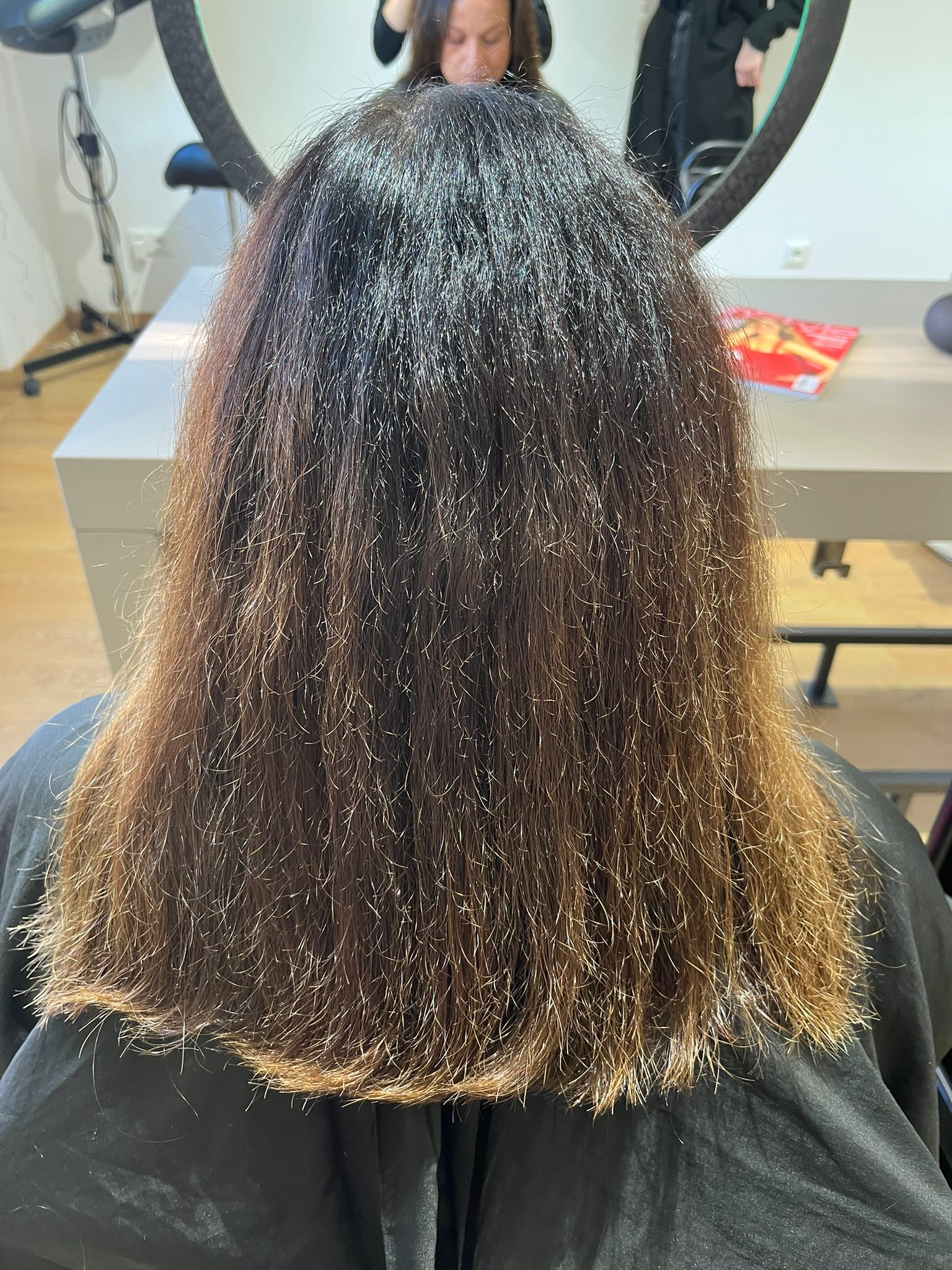 Haare vor der Behandlung mit Haarbotox