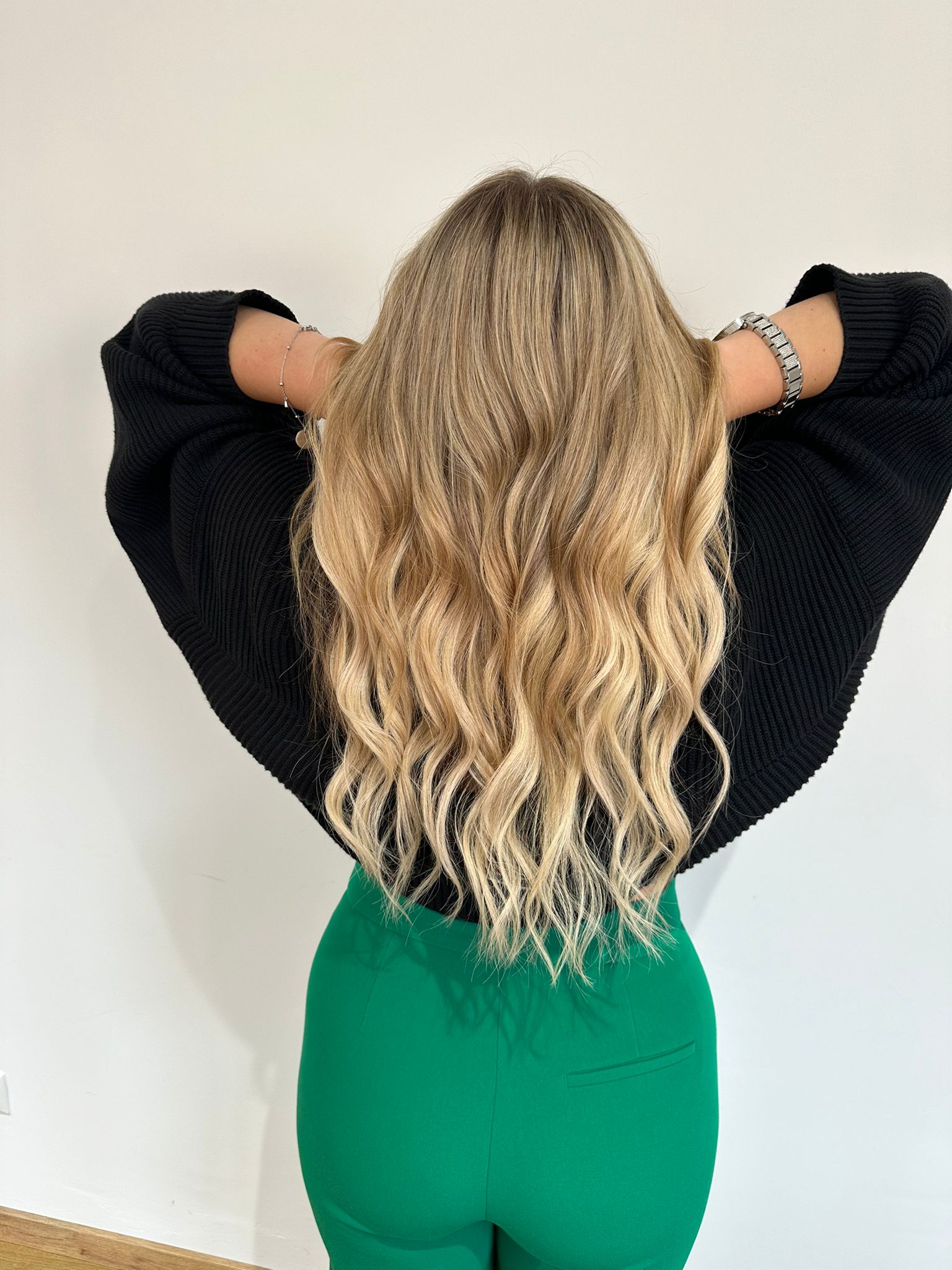 Nachher Haare nach Tape-In Extensions
